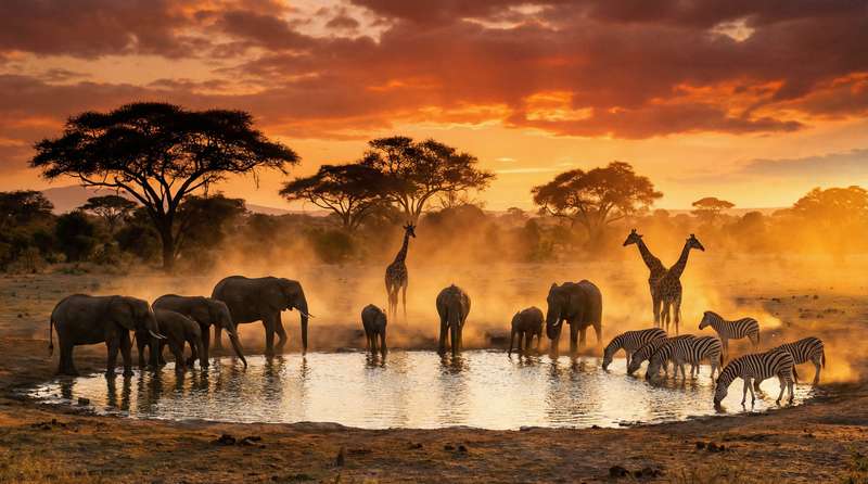 小马拉大车非洲野生动物视频